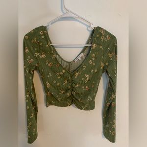 Green Floral top